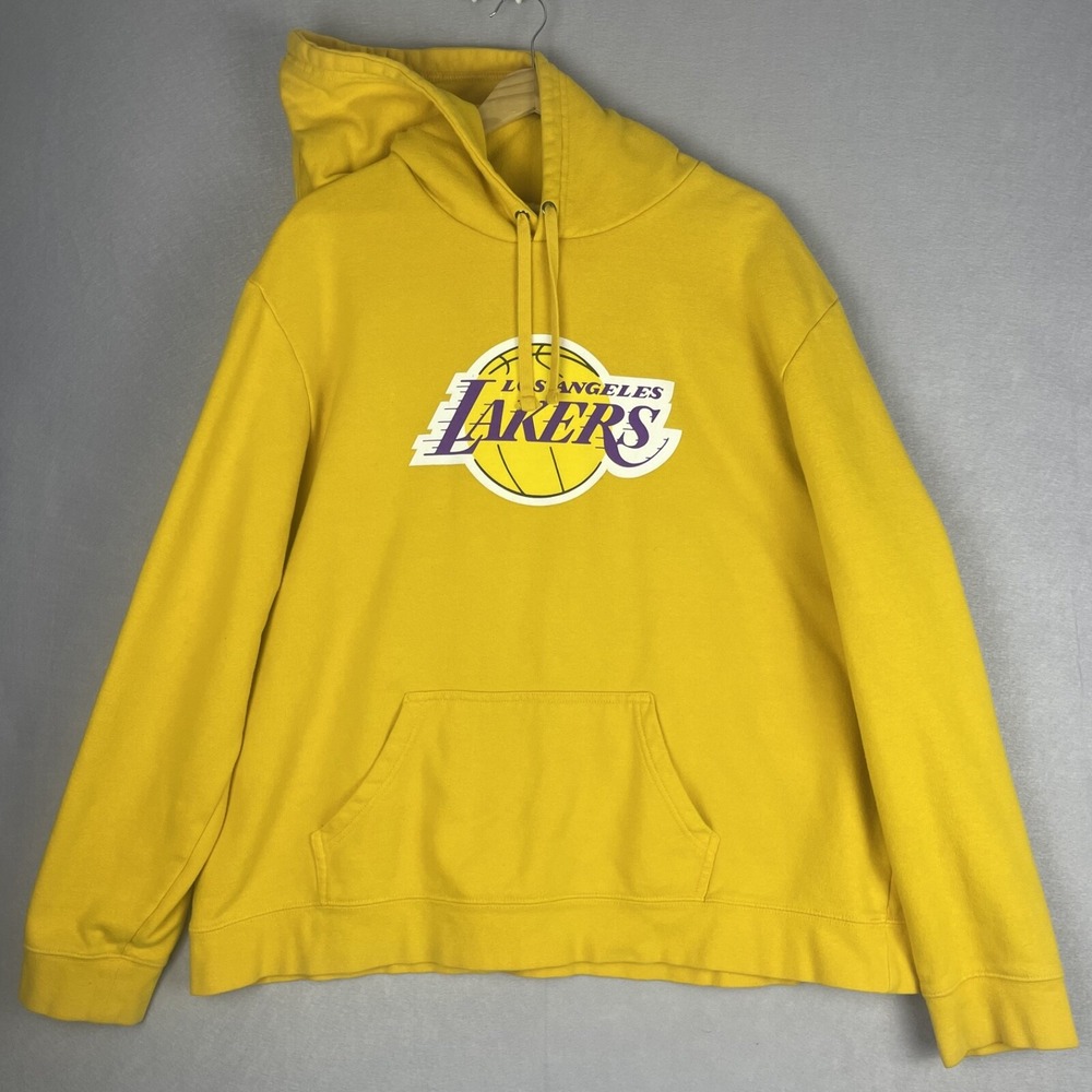 Los Angeles‎ Lakers Yellow Hoodie NBA Basketball Pullover Sweatshirt